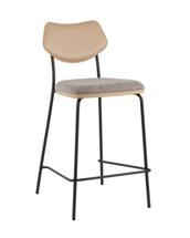 Стул полубарный Stool Group Стул полубарный Casey серо-коричневый с бежевой экокожей арт. УТ000039576