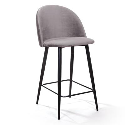 Стул полубарный Top concept Стул полубарный Thomas, бархат светло-серый 26 арт. 77987