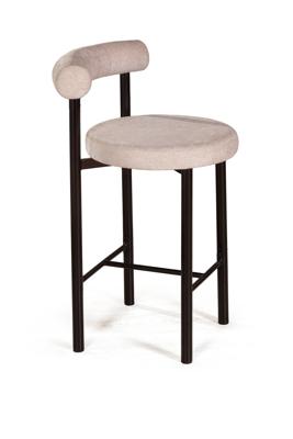 Стул полубарный Top concept Стул полубарный Biggi, шенилл Puffy beige / опоры черные арт. 23479