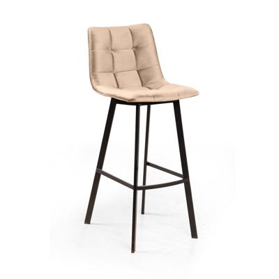 Стул полубарный Top concept Стул полубарный Уно, бархат бежевый 5 / чёрный профиль арт. 76945