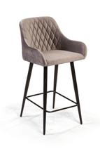 Стул полубарный Top concept Стул полубарный Robert, бархат светло-серый 26 арт. 76777