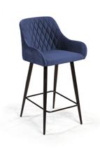 Стул полубарный Top concept Стул полубарный Robert, бархат синий 29 арт. 76778