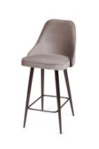 Стул полубарный Top concept Стул полубарный Oliver, бархат пепельно-бежевый 25/ чёрный конус арт. 74734