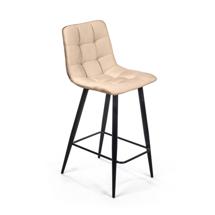 Стул полубарный Top concept Стул полубарный Уно, бархат бежевый 5 / чёрный конус арт. 74637