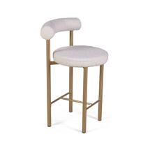 Стул полубарный Top concept Стул полубарный Бигги, букле Turin ivory / опоры золото арт. 23478