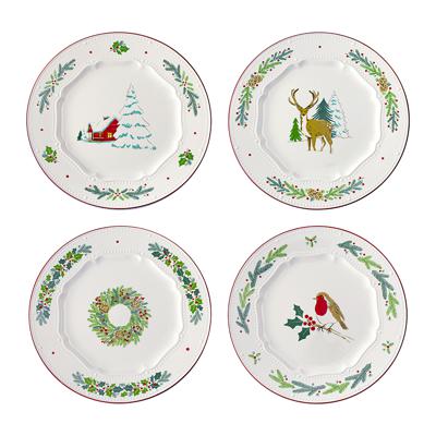 Тарелка Tkano Набор из четырех тарелок nordic winter из коллекции new year essential, D23 см арт. TK25-NY_PL0002