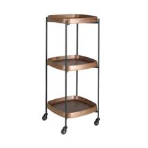 Тележка Angel Cerda Мини-бар на колесиках 3291 из орехового дерева и черной стали арт. 482103
