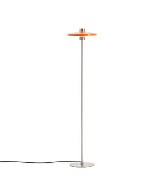 Торшер La Forma (ех Julia Grup) Торшер Nuvira из светло-серого матового металла с оранжевым абажуром арт. 423996