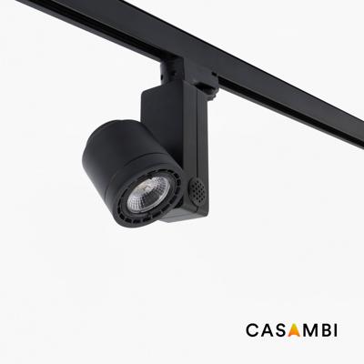 Трековая система Faro Трековый светильник nano Cylinder черный LED 14,5W 3000K 56є CASAMBI арт. 132905