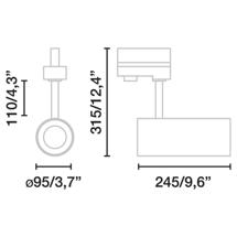 Трековая система Faro Трековый светильник Fuga LARGE белый LED FRUIT&amp;BREAD 41,5W 3000K 60є 011303201W арт. 160705