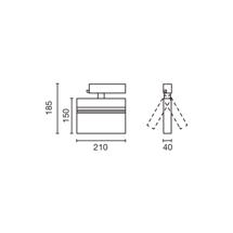 Трековая система Faro BLIT 210 Белый трековый проектор 20W 3000K CRI90 Casambi арт. 185757
