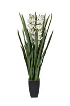Цветок Garda Decor 29BJ-911-45 Орхидея CYMBIDIUM искусств. белая в горшке h110 см арт. 9BJ-911-45