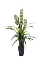 Цветок Garda Decor 29BJ-911-33 Орхидея Цимбидиум (Cymbidium) искусств. лаймовая в горшке h110 см арт. 29BJ-911-33