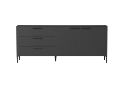 Тумба Ellipsefurniture Тумба Type oak 3 ящика 2 двери L (черный) арт. TY010208220101