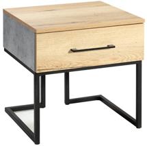 Тумба R-Home Тумба прикроватная Loft Дуб натур/Бетон арт. 4009297h_Натур