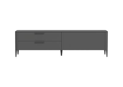 Тумба под ТВ Ellipsefurniture Тумба Type под ТВ 2 ящика откидная дверь (темно-серый) арт. TY010306260101