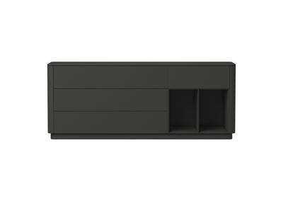 Тумба под ТВ Ellipsefurniture Тумба Tammi 4 ящика 2 полки ширина 180 см (черный) арт. TM010206090101