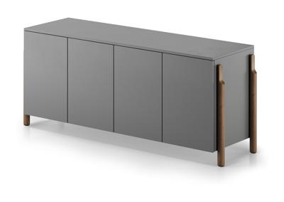Тумба под ТВ Ellipsefurniture Тумба Basic 4 двери ширина 170 см (серый) арт. BS01490200536