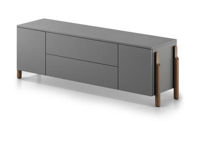 Тумба под ТВ Ellipsefurniture Тумба Basic 2 двери 2 ящика ширина 170 см (серый) арт. BS01480200536