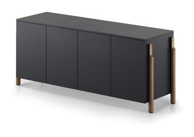 Тумба под ТВ Ellipsefurniture Тумба Basic 4 двери ширина 170 см (черный) арт. BS01490210236