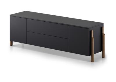 Тумба под ТВ Ellipsefurniture Тумба Basic 2 двери 2 ящика ширина 170 см (черный) арт. BS01480210236