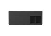 Тумба под ТВ Ellipsefurniture Тумба Tammi 4 ящика 2 полки ширина 180 см (черный) арт. TM010206090101