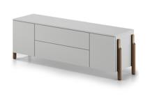 Тумба под ТВ Ellipsefurniture Тумба Basic 2 двери 2 ящика ширина 170 см (светло-серый) арт. BS01480209936