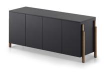 Тумба под ТВ Ellipsefurniture Тумба Basic 4 двери ширина 170 см (черный) арт. BS01490210236