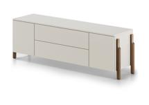 Тумба под ТВ Ellipsefurniture Тумба Basic 2 двери 2 ящика ширина 170 см (молочный) арт. BS01480200236