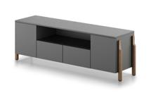 Тумба под ТВ Ellipsefurniture Тумба Basic под ТВ с нишей ширина 170 см (серый) арт. BS01500200536