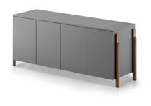 Тумба под ТВ Ellipsefurniture Тумба Basic 4 двери ширина 170 см (серый) арт. BS01490200536