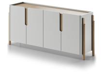 Тумба под ТВ Ellipsefurniture Комод Basic 4 двери ширина 180 см (светло-серый) арт. BS01260209922