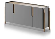 Тумба под ТВ Ellipsefurniture Комод Basic 4 двери ширина 180 см (серый) арт. BS01260200522