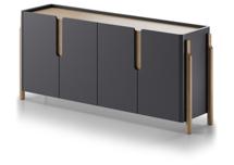 Тумба под ТВ Ellipsefurniture Комод Basic 4 двери ширина 180 см (черный) арт. BS01260210222