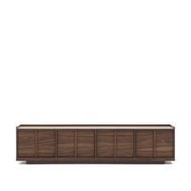 Тумба под ТВ La Forma (ех Julia Grup) Onix Подставка под телевизор с ореховым шпоном в темной отделке, 200 x 45 см арт. 205358