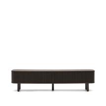Тумба под ТВ La Forma (ех Julia Grup) Mailen Тумба под ТВ с 2 дверцами из ясеневого шпона темной отделки 200 х 50 см арт. 178196