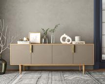 Тумба под ТВ Этажерка Комод под TV с четыремя дверками "Line" R21/beige арт. R21/beige