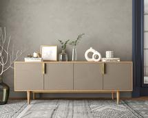 Тумба под ТВ Этажерка Комод под TV с четыремя дверками "Line" R21/beige арт. R21/beige