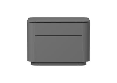 Тумбочка Ellipsefurniture Тумба прикроватная Tammi 2 ящика ширина 50 см (серый) арт. TM010205150101