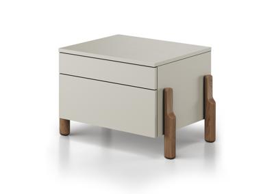 Тумбочка Ellipsefurniture Тумба прикроватная Basic 2 ящика ширина 60 см (серо-бежевый) арт. BS01260210022