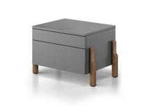 Тумбочка Ellipsefurniture Тумба прикроватная Basic 2 ящика ширина 60 см (серый) арт. BS01260200522