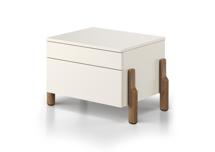 Тумбочка Ellipsefurniture Тумба прикроватная Basic 2 ящика ширина 60 см (молочный) арт. BS01260200222