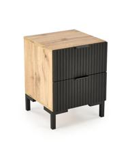 Тумбочка Halmar Тумба прикроватная Halmar NELA (дуб вотан/черный) арт. V-PL-NELA-SZAFKA_N