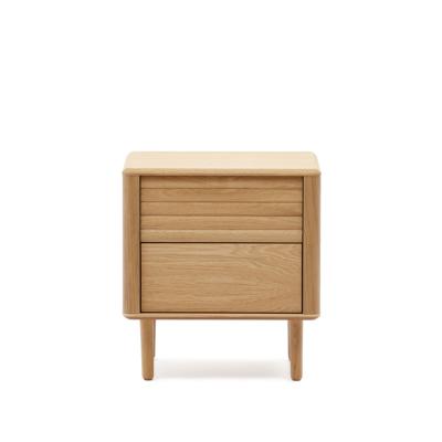 Тумбочка La Forma (ех Julia Grup) Lenon Тумбочка с 2 ящиками из шпона дуба 50 x 55 см арт. 160929