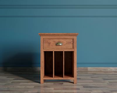 Тумбочка Этажерка Тумба прикроватная "Palermo natural" с ящиком арт PL1023OAK арт. PL1023OAK