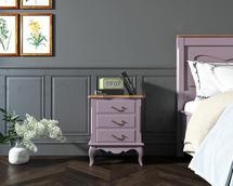 Тумбочка Этажерка Прикроватная тумба Leontina Lavanda на три ящика арт ST9302/3L арт. ST9302/3L