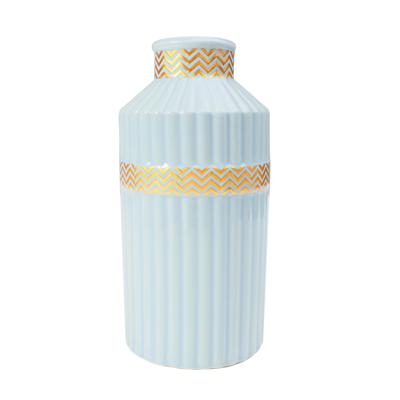 Ваза AksHome Ваза керамическая POLO, голубой, 5*9*19.5см арт. ZN-381581