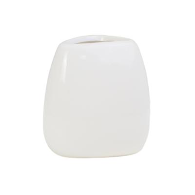 Ваза AksHome Ваза керамическая GHOST, белый, 11,5*10,5*10,5см арт. ZN-381547