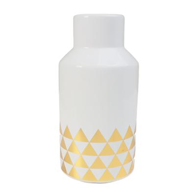 Ваза AksHome Ваза керамическая WEST, белый, 10,5*10,5*20см арт. ZN-381576