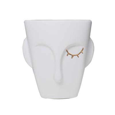 Ваза AksHome Ваза керамическая CLOKE, белый, 17*1,5*18,5см арт. ZN-381595